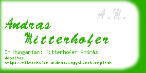 andras mitterhofer business card